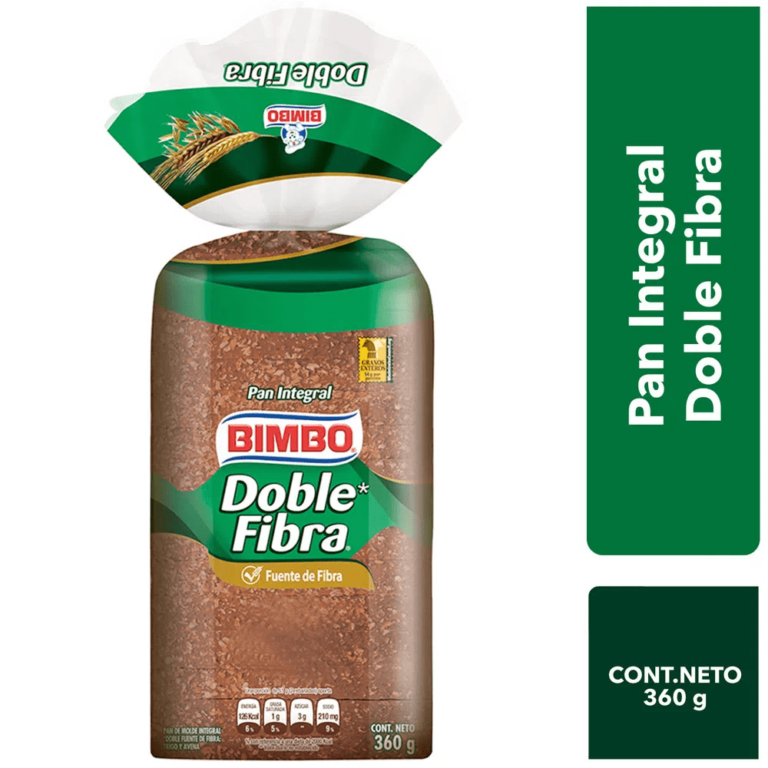 Pan Integral BIMBO Doble Fibra Bolsa 360gr Mercado A casa